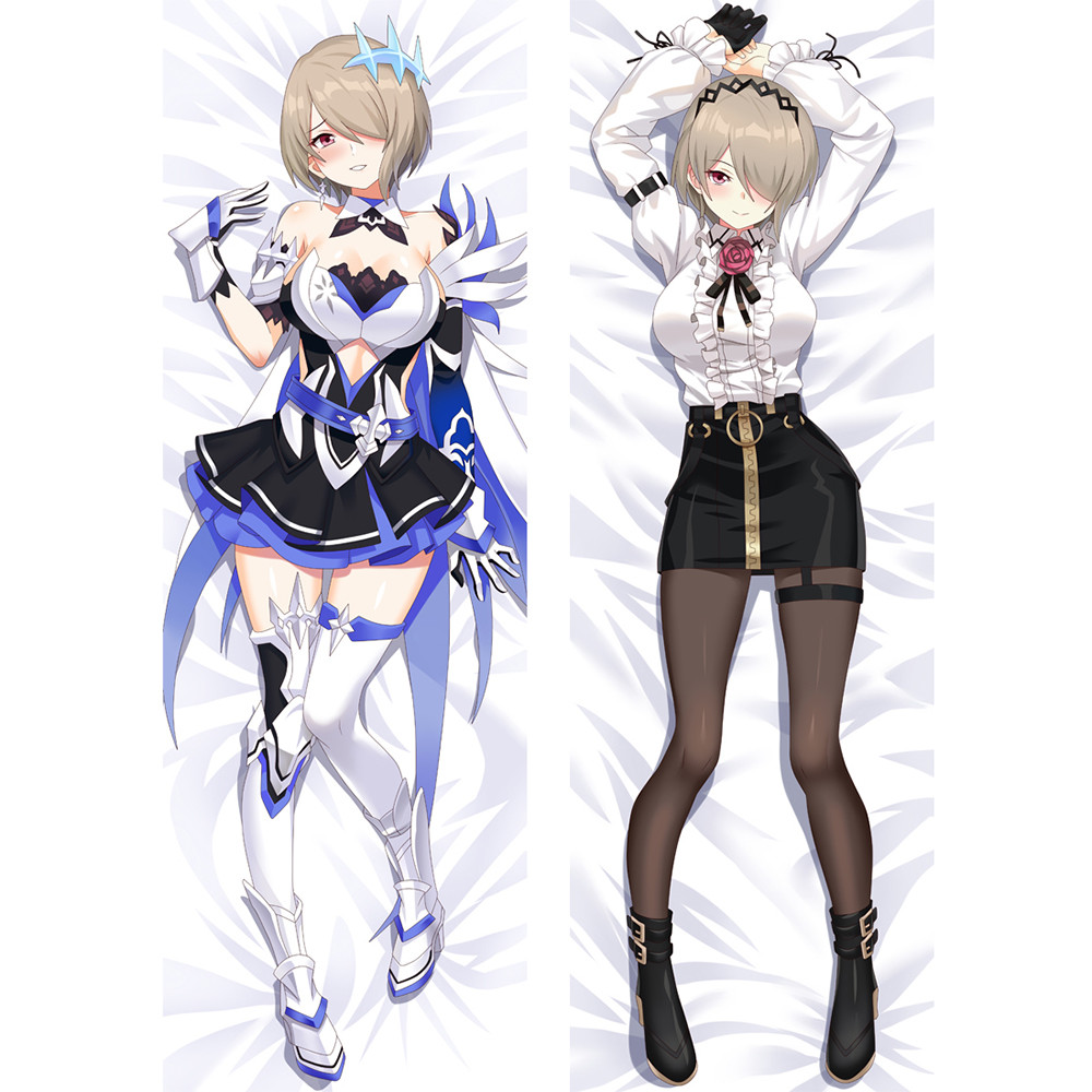 ผลกระทบ Honkai 3rd Rita Rossweisse Dakimakura อะนิเมะปลอกหมอนการ์ตูนสองด้านพิมพ์หมอนตกแต่งโยนเบาะครอ