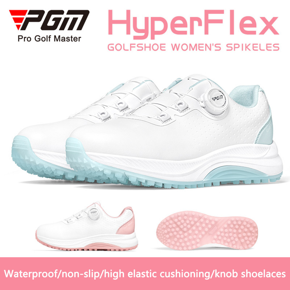 PGM ผู้หญิงs รองเท้ากอล์ฟ Casual Sport Lady รองเท้าผ้าใบ Quick Lacing ไมโครไฟเบอร์ความยืดหยุ่นสูงกัน
