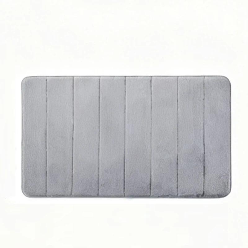 Homaxy Memory Foam Bath Mat Super Absorbent Bathroom Rug Shower Carpet Soft Coral Velvet Floor Rug H