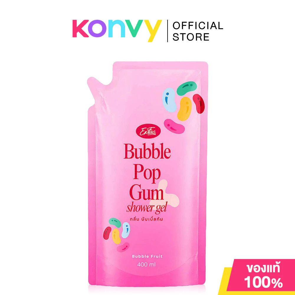 EXFAC Bubble Pop Gum Shower Gel Refill 400ml เอ็กแฟค เจลอาบน้ำ กลิ่นบับเบิ้ลกัม.