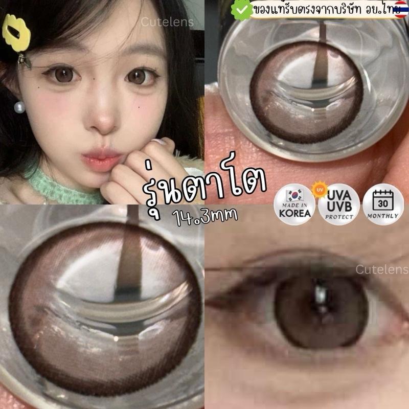 Brown รุ่นตาโต 14.3mm เลนส์ไฮโดรเจล นิ่มใส่สบาย คอนแทคเลนส์ไทย รายเดือน คอนแทคเลนส์สีน้ำตาลตาโต