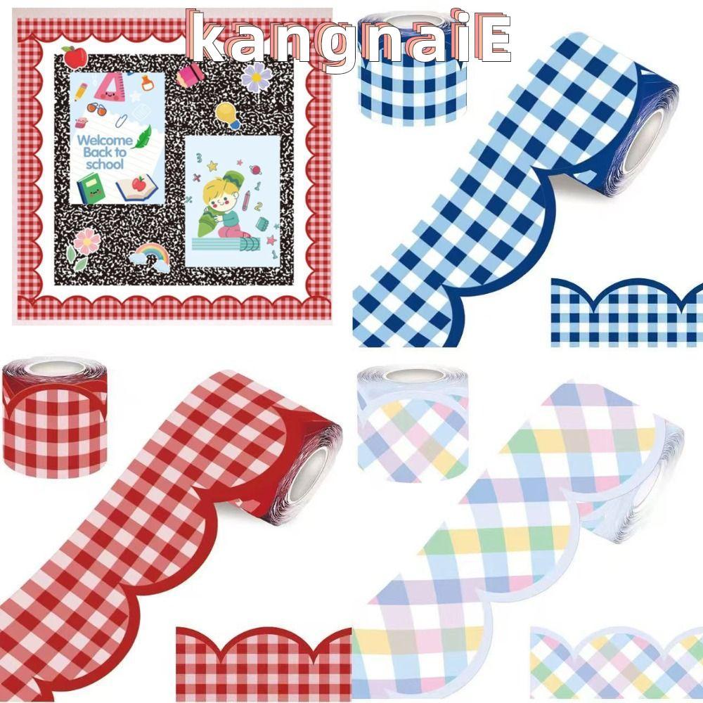 KANGNAI Bulletin Board Border, Back-to-School Decor Self-Adhesive Bulletin Board Trim, DIY 10M/ม้วนหยักโปสเตอร์ขอบสติกเกอร์สําหรับห้องเรียนตกแต่ง