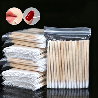 Novvia ก้านสำลีปลายแหลม (คัตตอนบัต หัวแหลม) สำหรับเช็ดเล็บ แต่งหน้า 100แท่ง/ซอง ราคาถูกสุดๆ