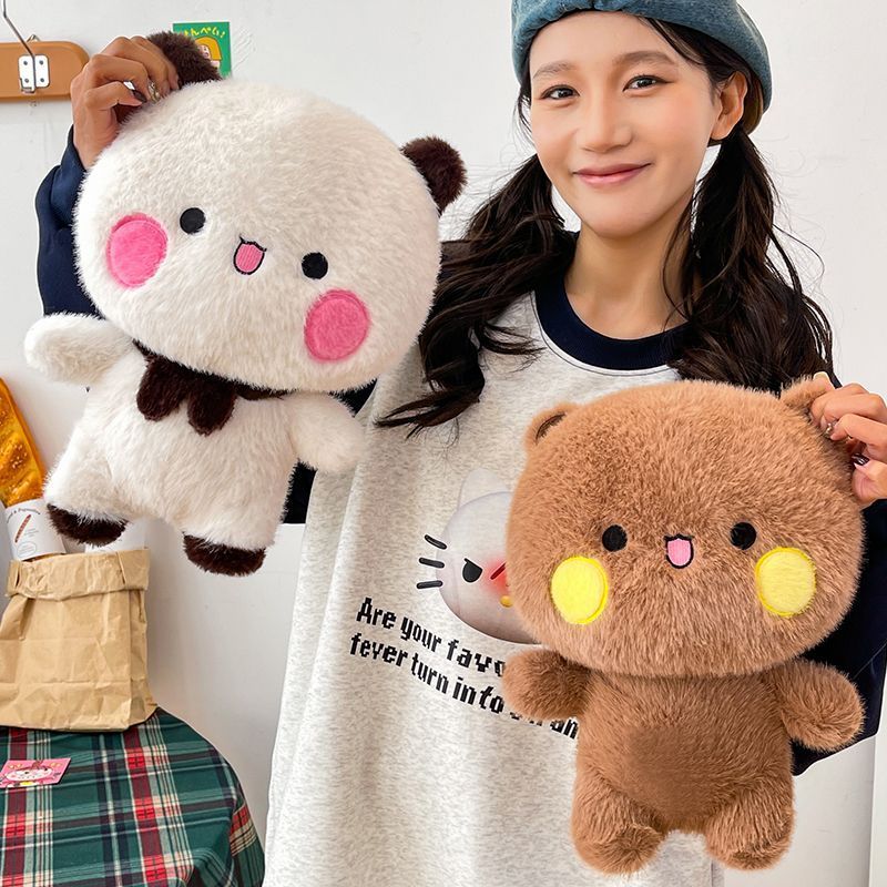 35 ซม.น่ารัก Expression Panda Bear Bubu Dudu ตุ๊กตาตุ๊กตาของเล่น,Yier และ BUBU Panda Bear หมอนยัดไส้นุ่มตกแต่งบ้านคู่ของขวัญ
