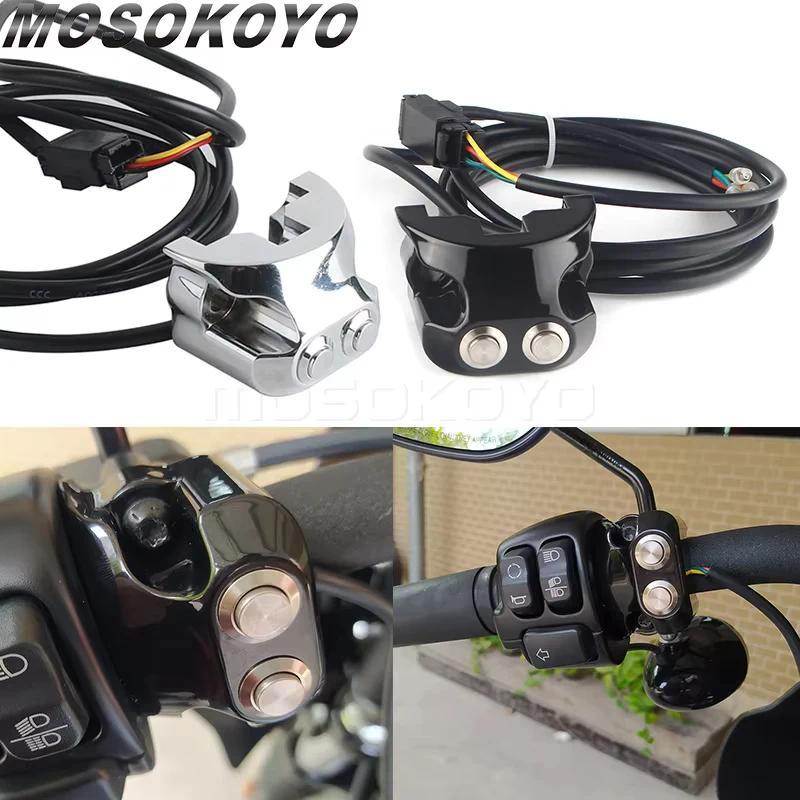 G Motorcycle 25mm Handlebar Switch 2 Button Air Ride Switches Controller 3 Wires For Harley Dyna Spo