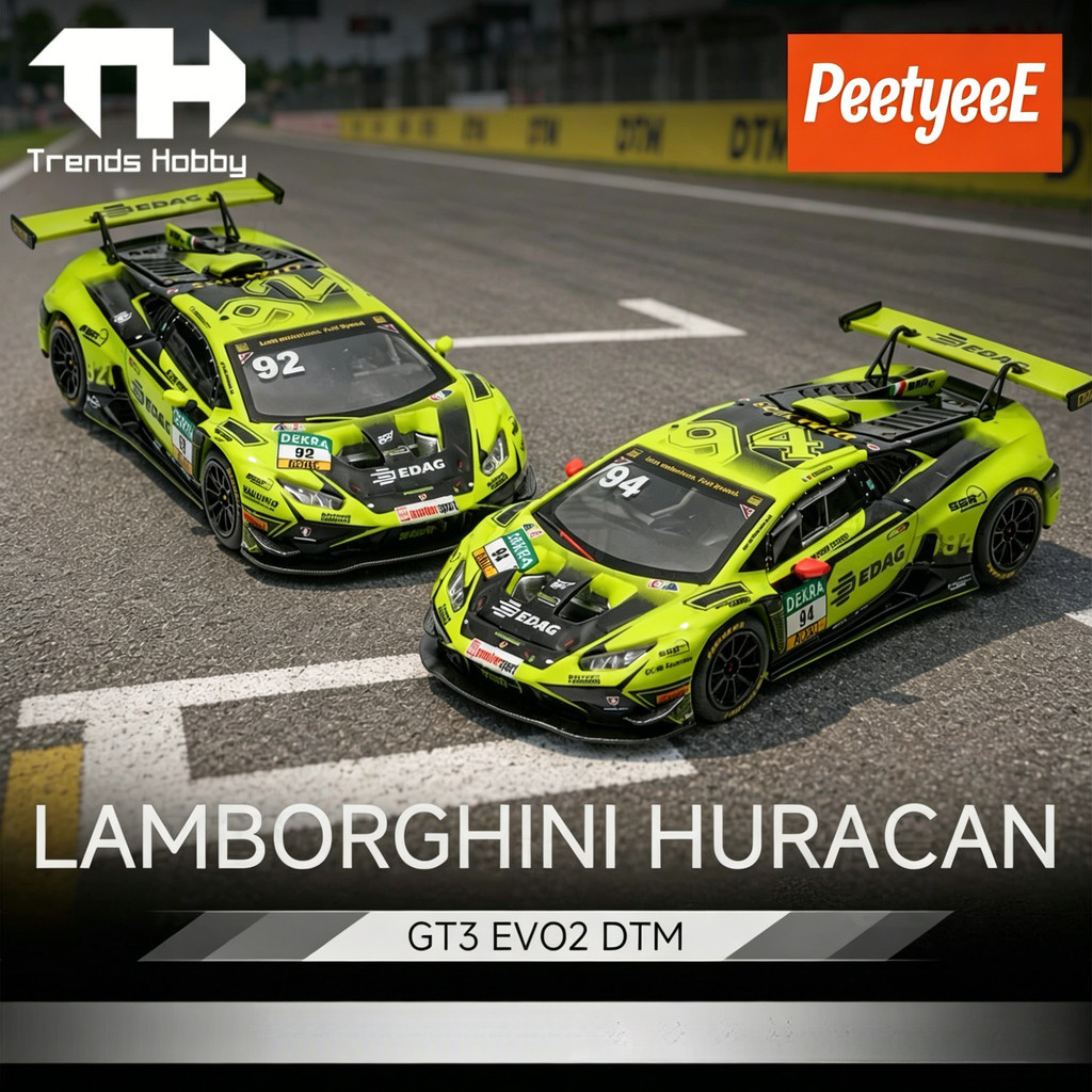 Trends Hobby-TH 1/64 Lamborghini Huracan GT3 #92 #94 โมเดลรถ รถของเล่น สําหรับเด็กผู้ชาย ของขวัญวันเกิด ของเล่นเด็ก รถสะสม#peetyeee