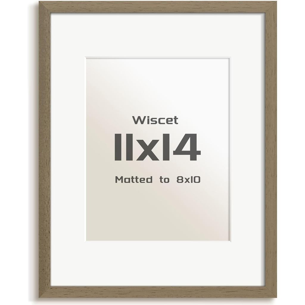 วิสซีท 11x14 กรอบรูป สีน้ําตาล , แสดงรูปภาพ 8x10 พร้อมเสื่อ หรือ 11x14 แบบไม่มีเสื่อ กรอบรูปสําหรับต