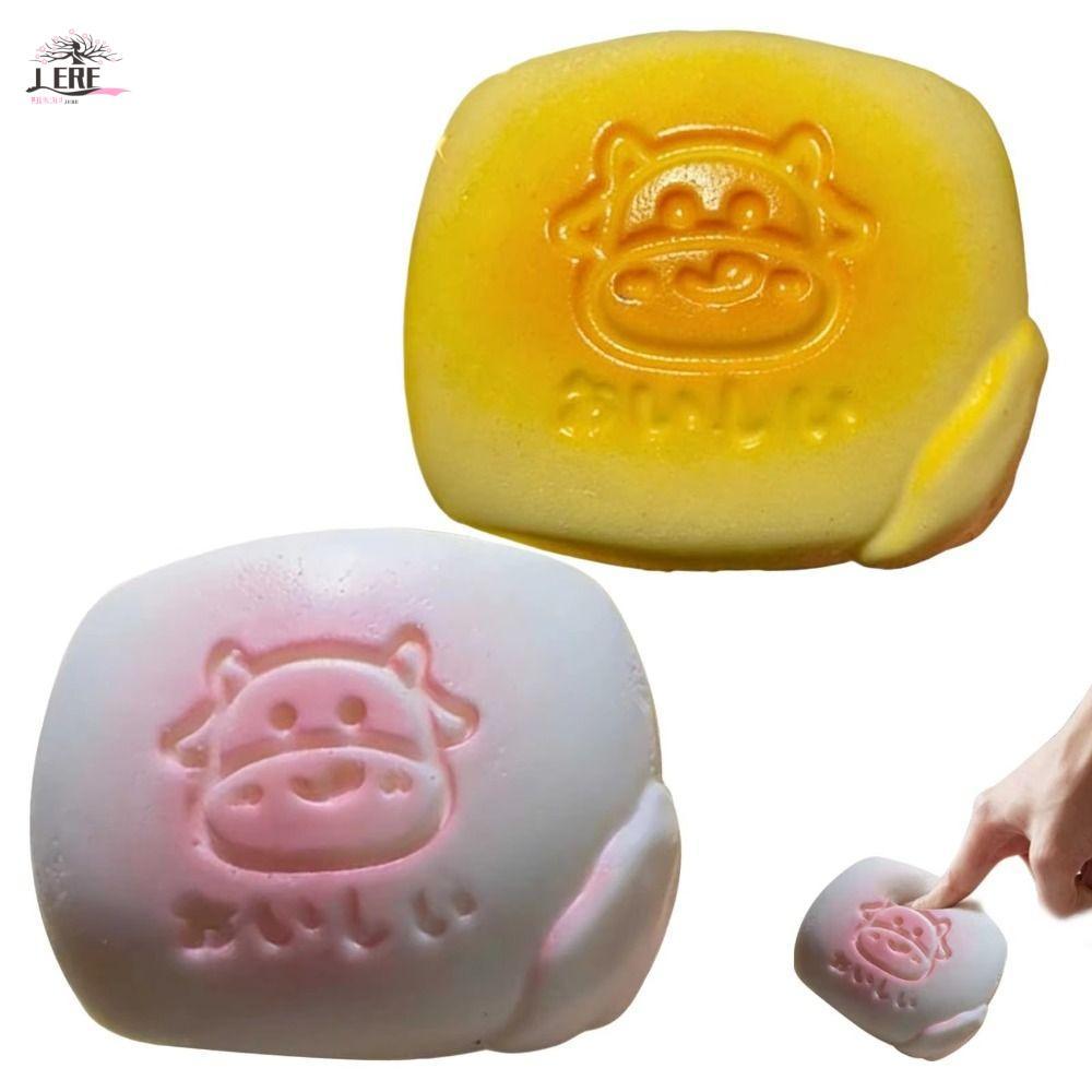 JEREMY1 ขนมปังอยู่ไม่สุข, ปลอดสารพิษช้า Rising Milk Bread Squishy, โฟมน่ารักหยิก Super Soft จําลอง Sensory Bread ของเล่นเด็ก