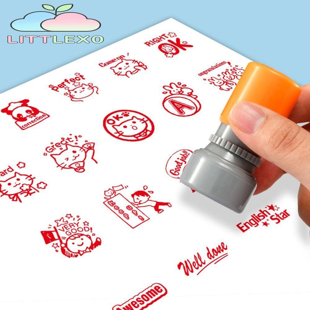 LITTLEX ครู Encourage แสตมป์, Scrapbooking Seal สรรเสริญอิโมติคอนซีล, DIY อุปกรณ์ครูสรรเสริญแสตมป์