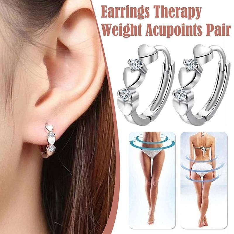 Shopifyle Magnetic Slimming ต่างหูลดน้ําหนัก Heart Therapy แม่เหล็กสุขภาพ Chakra th