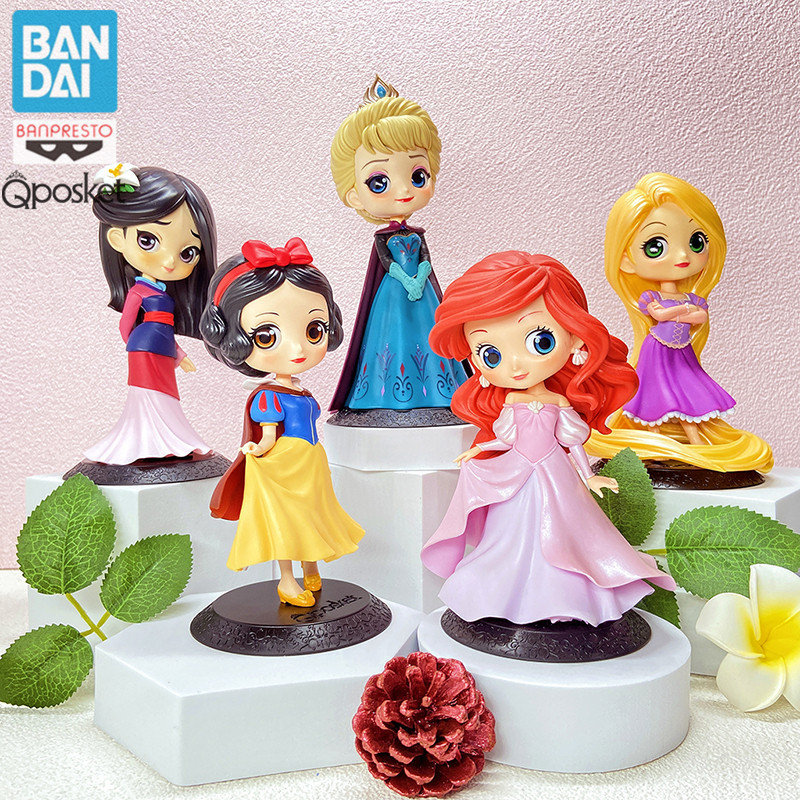 Princess Elsa Ariel Belle White Snowflake Mulan Figure Collection เครื่องประดับ