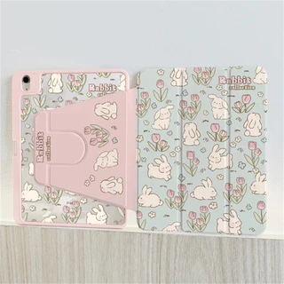 เคสน้องแมว หมุนได้360°for Samsung Tab A8 A9+ A11+ S9FE S10+ S10 FE S10 Lite S6 Liteและ ลายการ์ตูน