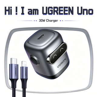 UGREEN Robot Design 30W GaN Charger QC4.0 PPS PD3.0 Fast Charger สําหรับโทรศัพท์ IPhone Android