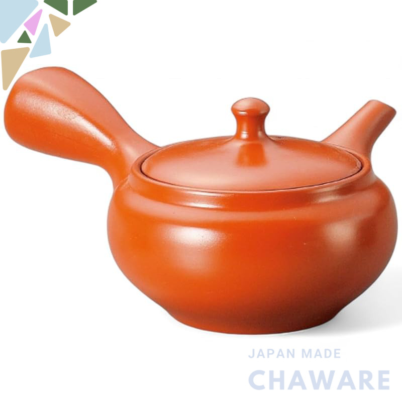 J-Kitchens Showa Nostalgic Tokoname Kyusu Teapot 580ml Japanese Ceramic Teapot with Mesh Strainer