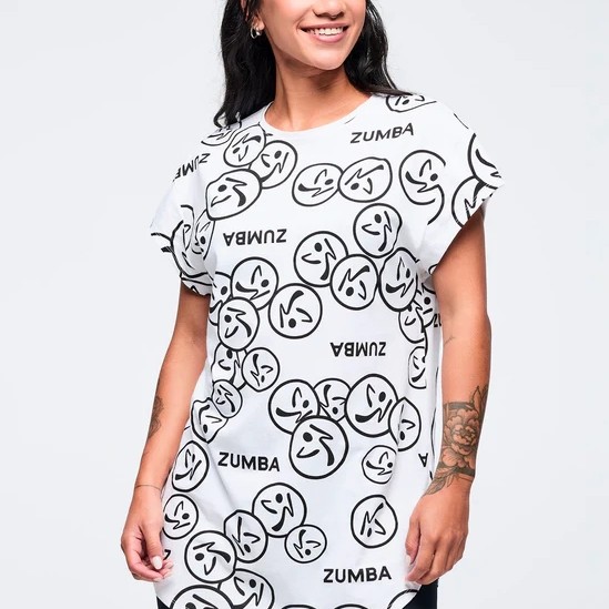 ใหม่ TSHIRT สําหรับ ZUMBA SUITABLE สําหรับ INDOOR AND OUTDOOR GYMNITICS FULL MOTIF AS PICTURED - D55