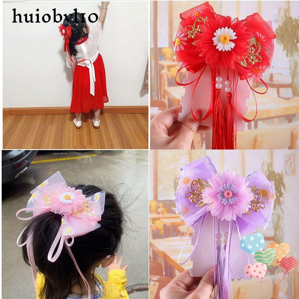 HUIOBVLTH 1 ชิ้นกิ๊บติดผมสาวปฏิบัติดอกไม้ตาข่ายใหญ่