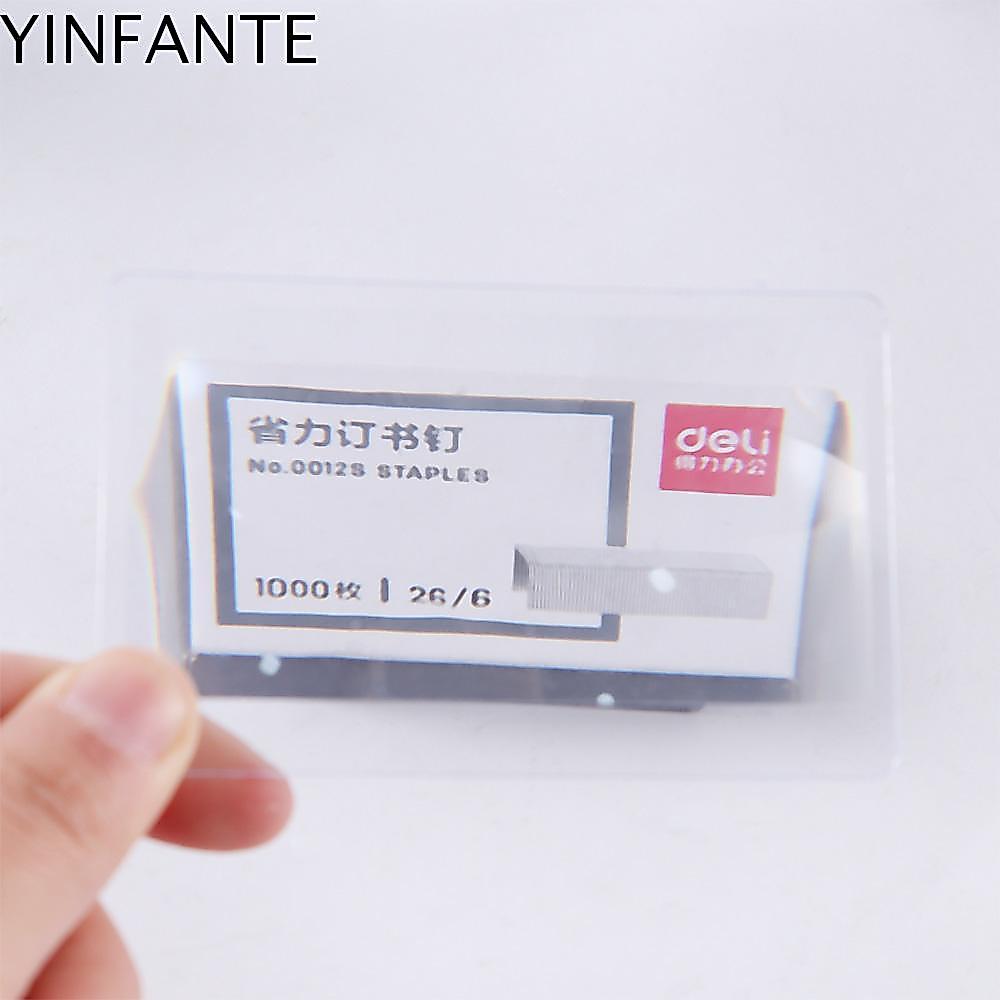 YINFANTE แว่นขยาย 3X สําหรับอ่านหนังสือหนังสือพิมพ์บัตรเครดิตรูปร่างแว่นขยาย
