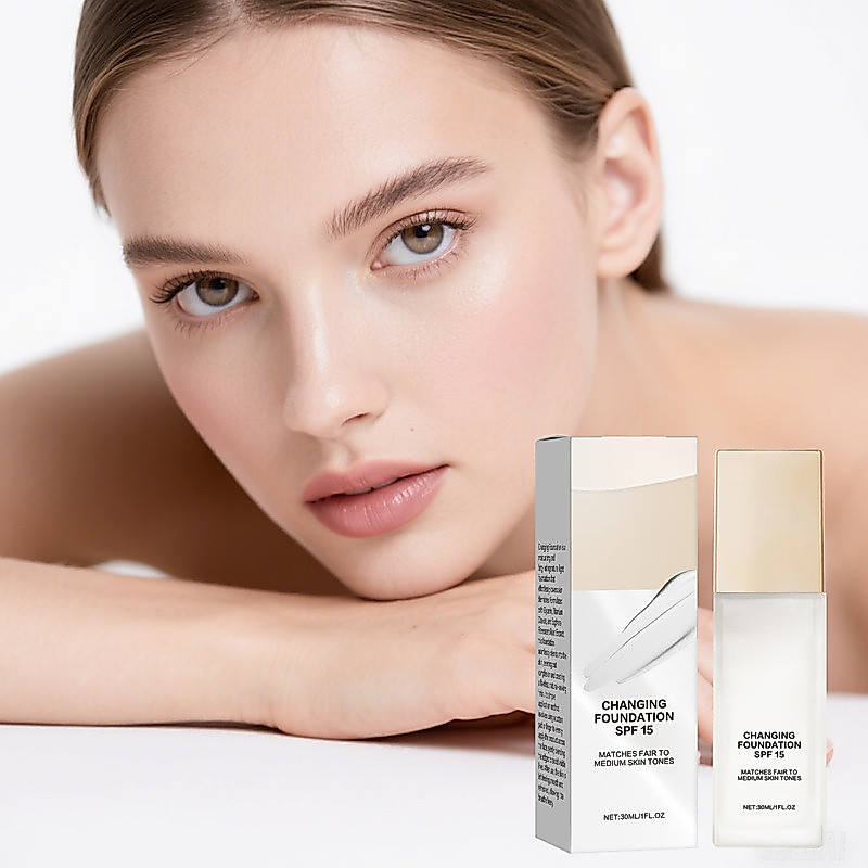 Unmarked Liquid Foundation Light Moisturizing Nude แต่งหน้ารู้สึกยาวนาน Greasy คอนซีลเลอร์ Moisturiz