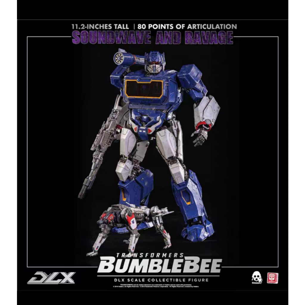 แอ็คชั่นฟิกเกอร์ Threezero DLX Transformers Bumblebee Soundwave และ Ravage