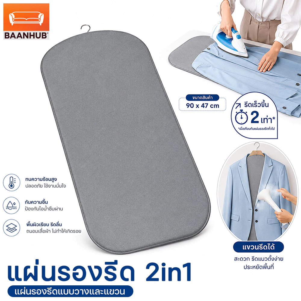 ✨[พร้อมส่ง]พับเก็บกระชับมือ! ผ้าคลุมที่รองรีดอเนกประสงค์ ใช้งานแบบแขวน แล้วรีด หรือ วางบนพื้นผิวต่าง ๆ ได้ ผ้าคลุมที่รองรีด แบบพกพา