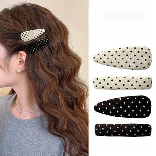 2 ชิ้น Polka Dot BB คลิปสําหรับผู้หญิงด้านข้าง Bangs Hairpin คลิปคําเดียวอุปกรณ์เสริมผม
