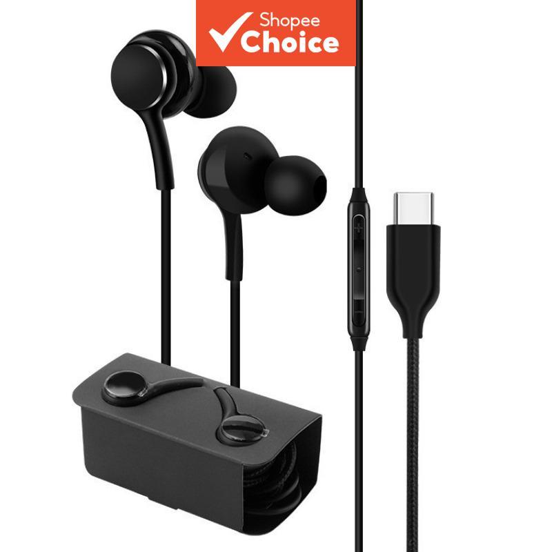 หูฟังประเภท C 3.5 มม.เสียง Cancelling Bass หูฟังภาพยนตร์สําหรับเล่นเกม HiFi Sound Earsets Ergonomic หูฟังหูฟังสาย Type-C สายสัญญาณเสียง