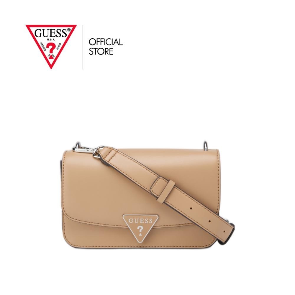 GUESS กระเป๋า รุ่น LE982820 ESMERAY FLAP CROSSBODY CROSSBODY สีน้ำตาล