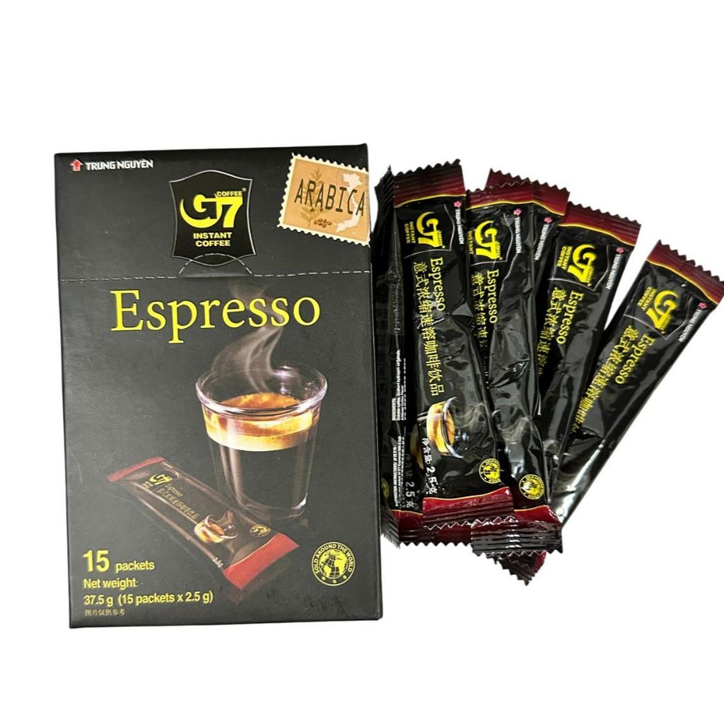 เวียดนามนําเข้า g7 Central Plains Espresso G7 กาแฟสําเร็จรูปไม่มีซูโครสผงกาแฟสีดําบริสุทธิ์สํานักงาน