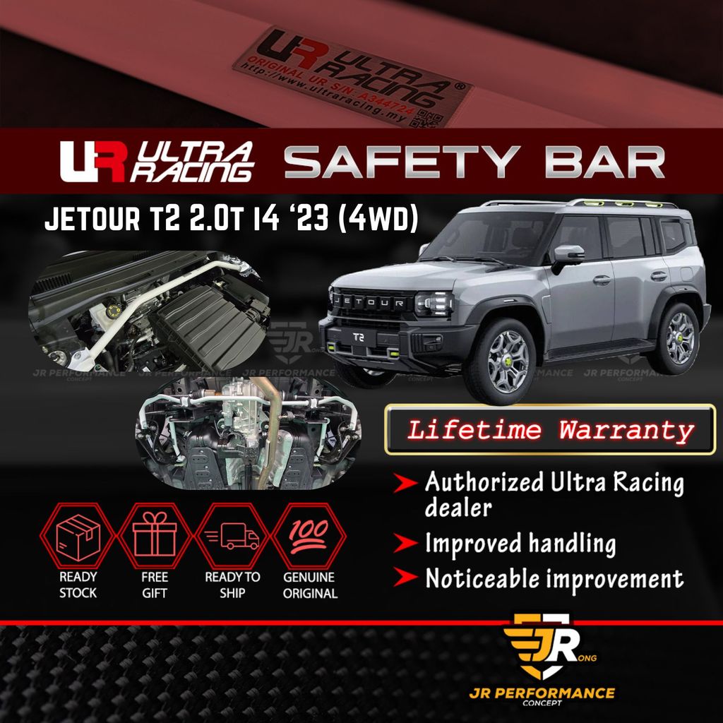 Ultra Racing Safety Bar Jetour T2 Stage 1 Front Strut Bar Engine Bar ด้านหลัง Anti Roll Sway UR Jeto