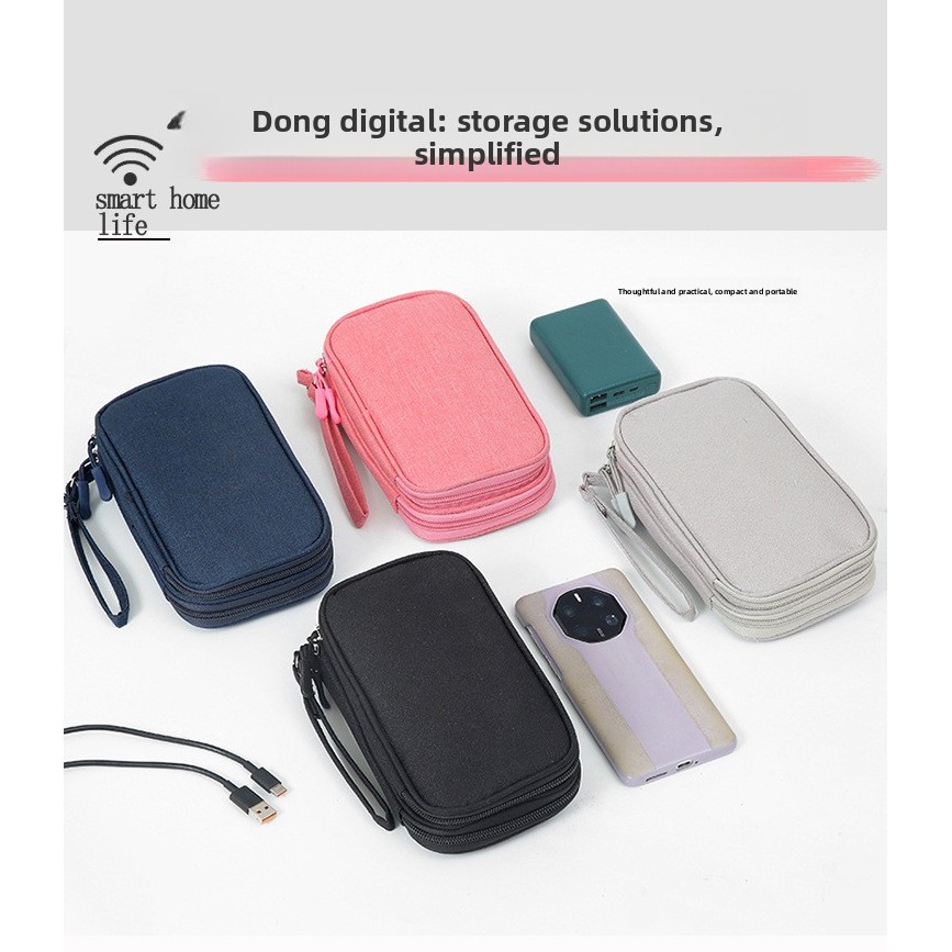Cable Organizer Pouch Travel Electronics Accessories Case Charger USB Hub Storage Bag