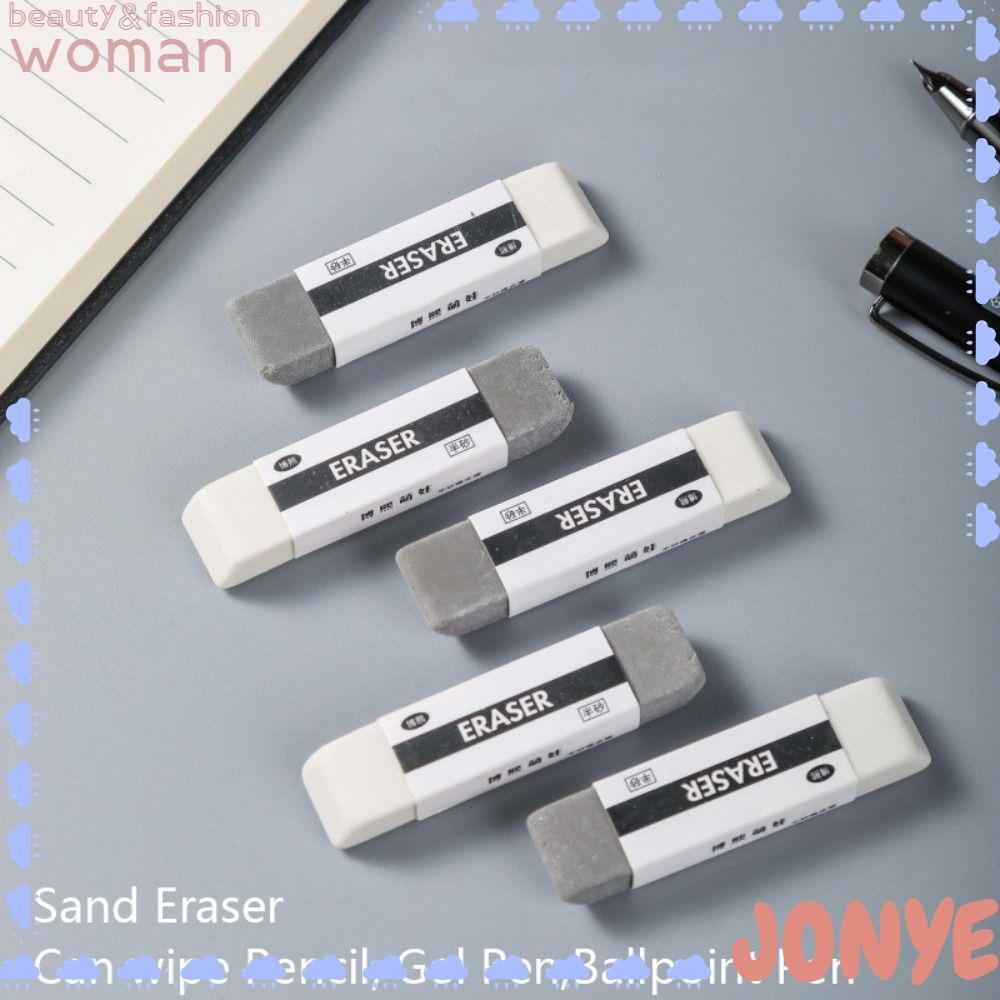 JONY 1PCS Frosted Eraser, Traceless Dual-use Sand Eraser,Multi-functional นักเรียน Matte Pencil Eras