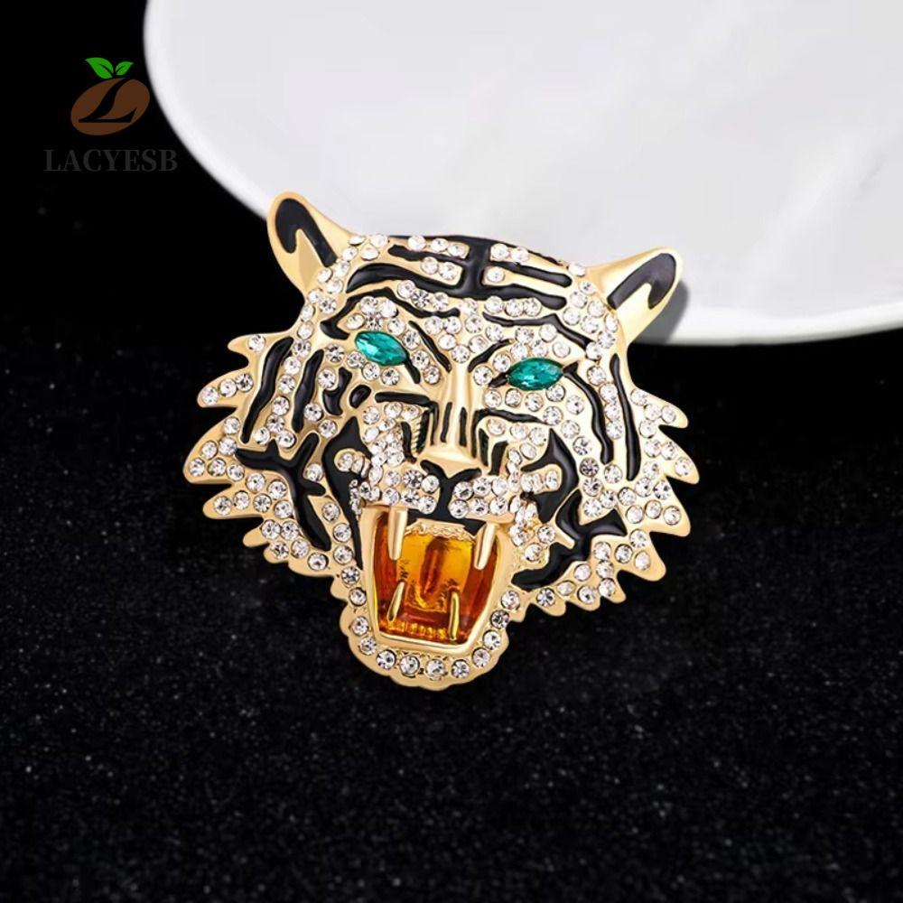 แลคอายส์|เข็มกลัด เงินแท้ Rhinestone|หัวพิน, กระเป๋าเป้สะพายหลัง Roage Alloy Casual Animal Badge ผู้หญิงผู้ชาย