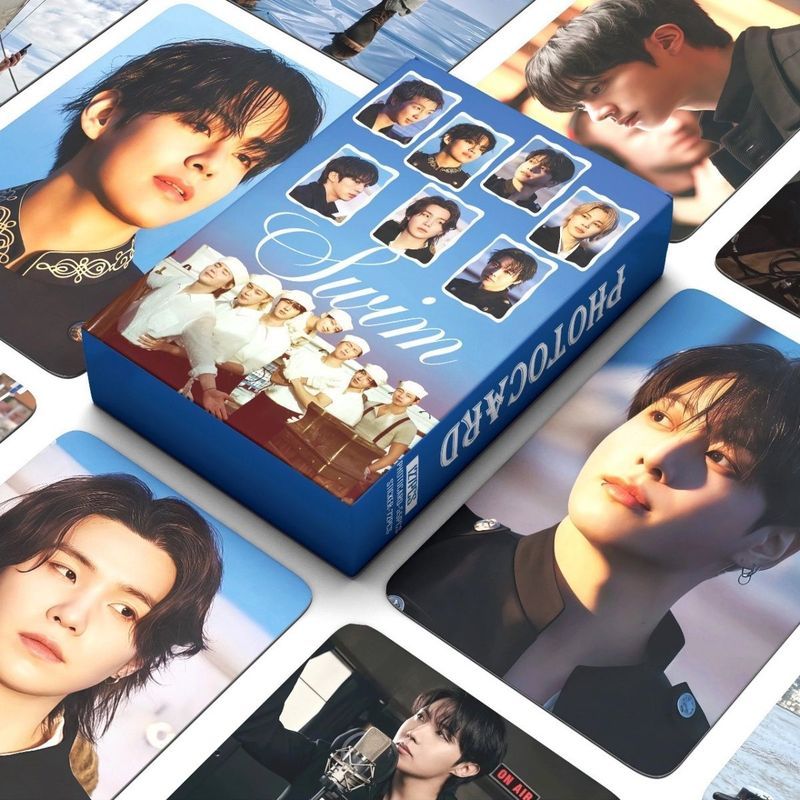 127张Bt T防弹少年团新歌单曲BTS SWIM小卡照片V JK 自制收藏卡周边BTS Small Card Random Card Photo Photo Star Surrounding Fan