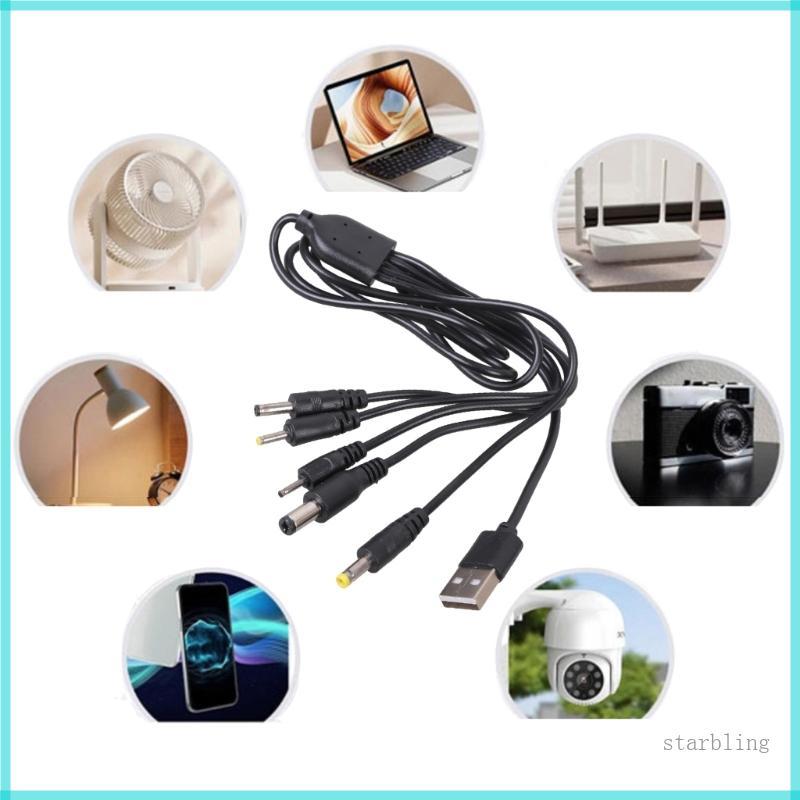 Star Power Splitter Cable 5V USB ถึง 5x2 1 มม.3 5x1 35 4 0x1 7 มม.2 0x0 6 มม.