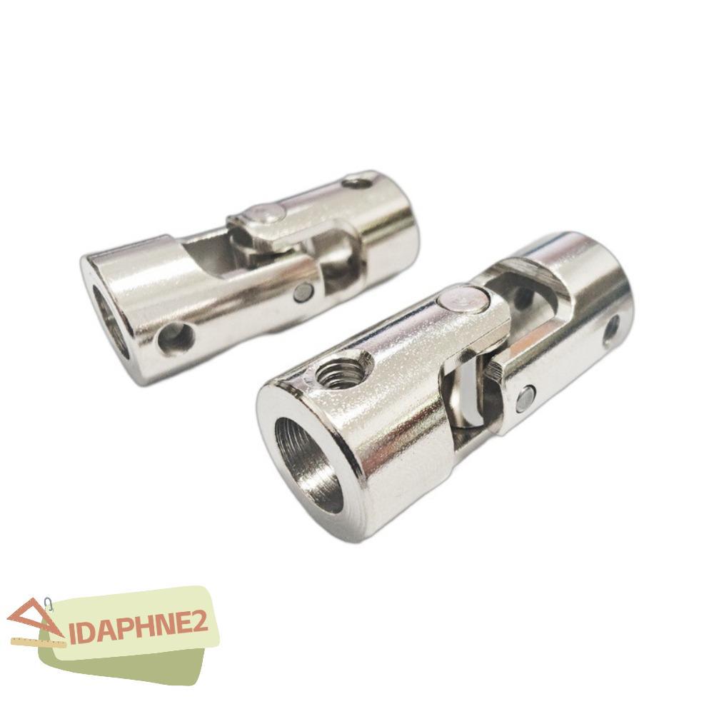 IDAPHNE2 Cardan Joint, เงิน 2.3/3/4/5/6/8/10/12 มม.มอเตอร์เชื่อมต่อ, หลายขนาด Universal เพลาโลหะ Coupler สําหรับ RC รถเรือ