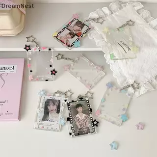 [DreamNest] น่ารักสีสัน Star Photocard Holder 3 นิ้วผู้ถือบัตร Idol Photo Storage Card Display ป้องกันจี้ Card Organizer ของขวัญ (th)