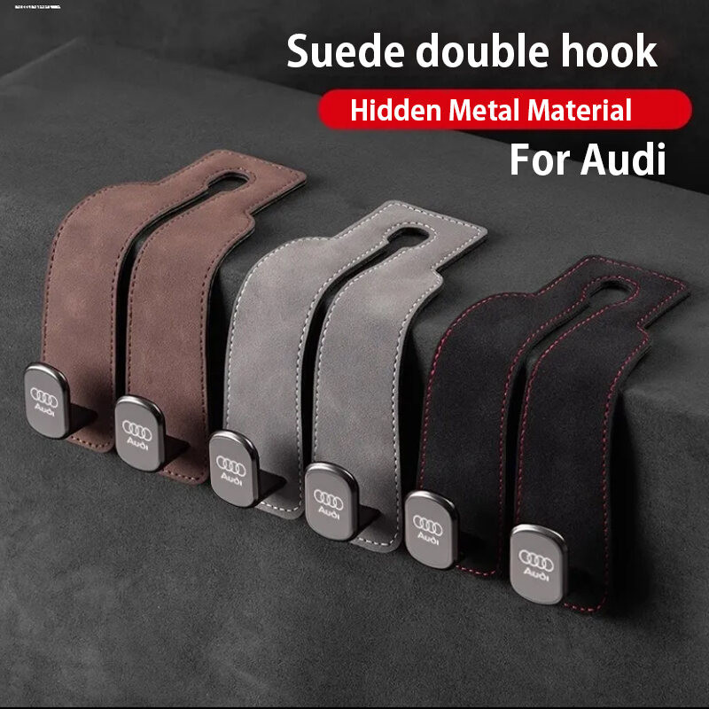 1/2Pcs Audi Car Seat Hook Hanger Car Hook Headrest Backuper Car Accessories สําหรับ Audi A3 8l A1 Q5 TT mk2 A5 A4 B7 B8 B5 A6 C7 C6 Q3 Q2 E-tron