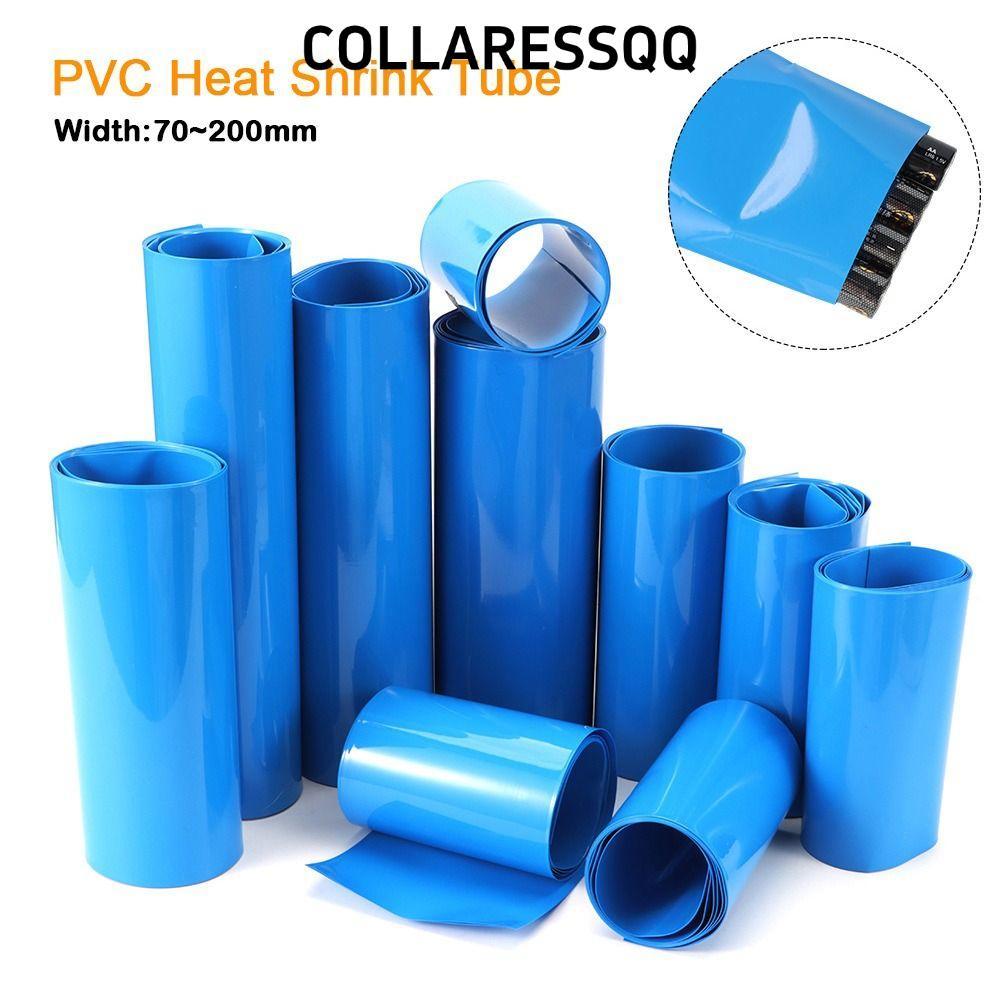 COLLARESSQQ 1 เมตร/แพ็คหดฟิล์ม,หลายขนาด 18650 แบตเตอรี่แพ็คความร้อนหดหลอด, 70-200 มม.กว้าง PVC Li-ion Wrap ปลอกเทป