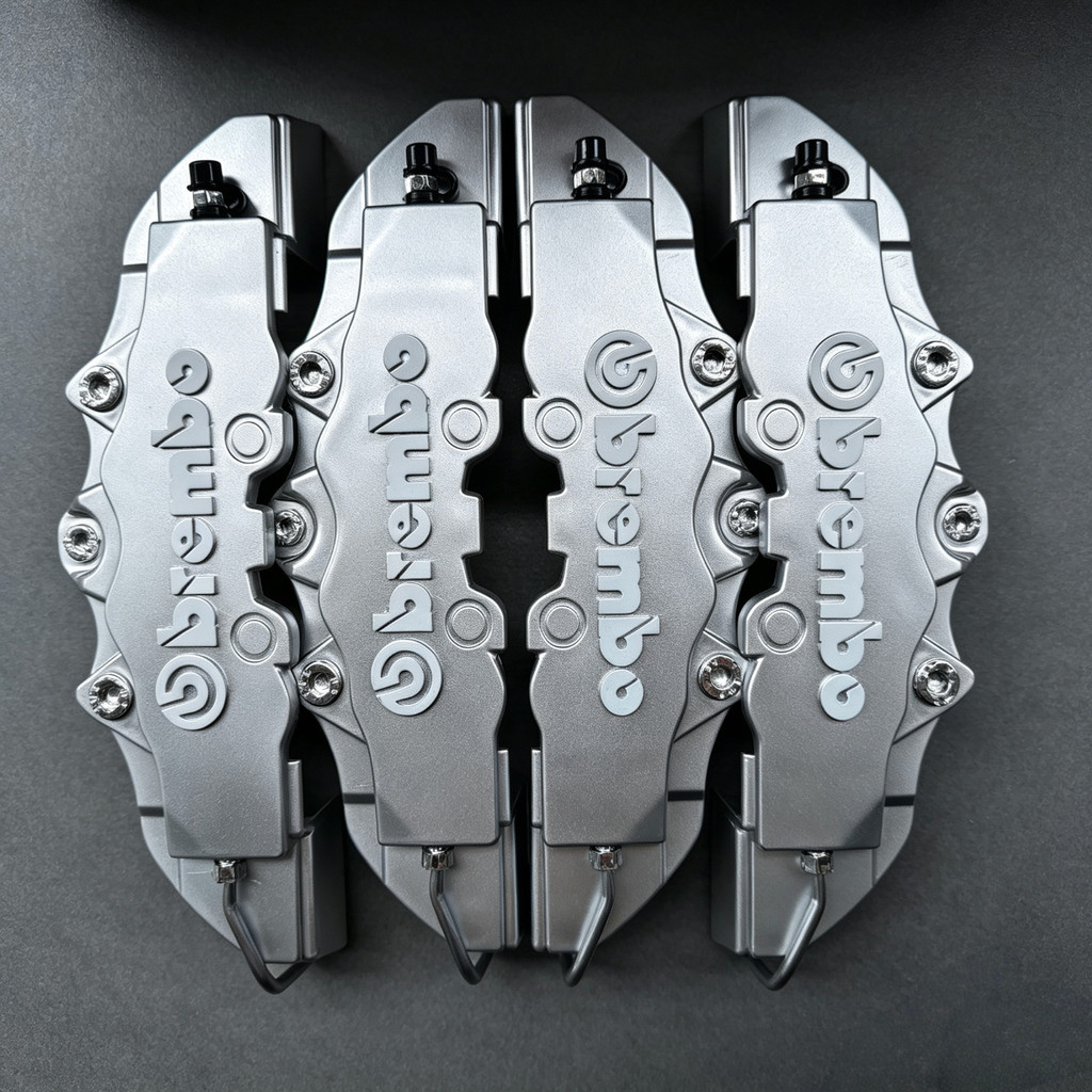 3D Universal Silver สี Racing Disc เบรค Caliper สําหรับรถตกแต่งส่วนบุคคลรถล้อ Hub สําหรับรถยนต์ NO12