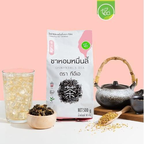 ชาอู่หลงหอมหมื่นลี้ 500 กรัม ใบชาผสมดอกหอมหมื่นลี้ ชาอู่หลง ชาดอกไม้ ชาออสแมนตัส Osmanthus Tea Zen Series ตรา ทีอีเอ