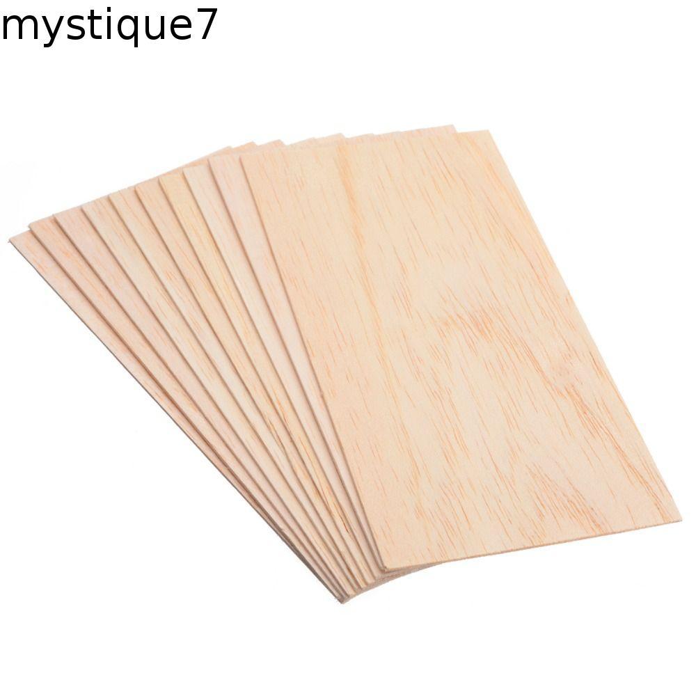 MYSTIQUE แผ่นบาสวูด แผ่นไม้สนสําหรับบ้าน DIY งานโมเดล งานฝีมือ สี่เหลี่ยมผืนผ้า แผ่นไม้สําหรับงานก่อสร้างและของเล่น