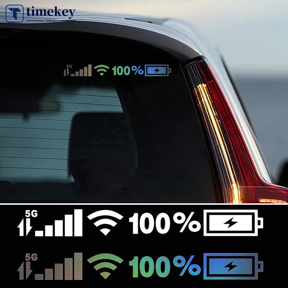 TIMEKEY 26x2.8 ซม./35x3.8 ซม./45x4.9 ซม.รถไวนิลเงินสะท้อนแสงสติกเกอร์ที่มีสีสัน 100% Wifi และ 5G แบต