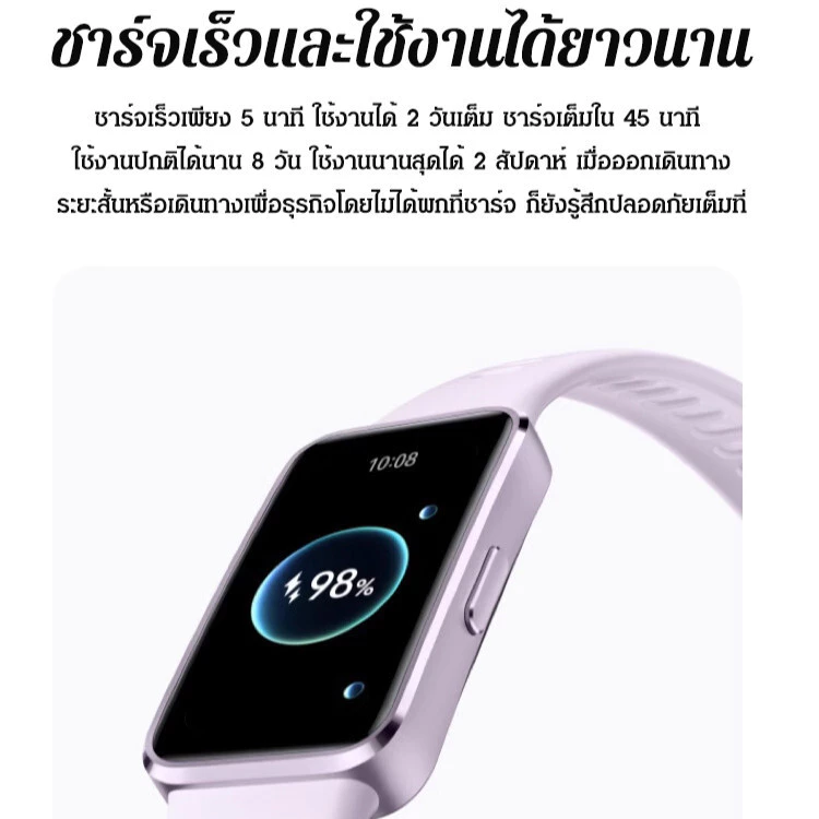 สมาร์ทวอทช์ ฟิตเนสแทรคเกอร์ วัดอัตราการเต้นหัวใจ ความดันโลหิต thumbnail 6