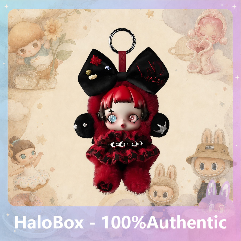 POPMART SKULLPANDA 6kHZ Hertz จี้ตุ๊กตาไวนิลเครื่องประดับแท้