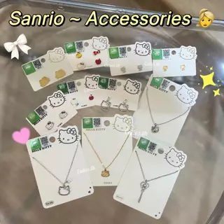 [แท้100%] รวมaccessory 1สร้อยคอ ต่างหู Sanrio ซานริโอ้ คิตตี้ แท้ ลิขสิทธิ์ วัสดุเงินแท้ silver 92.5%