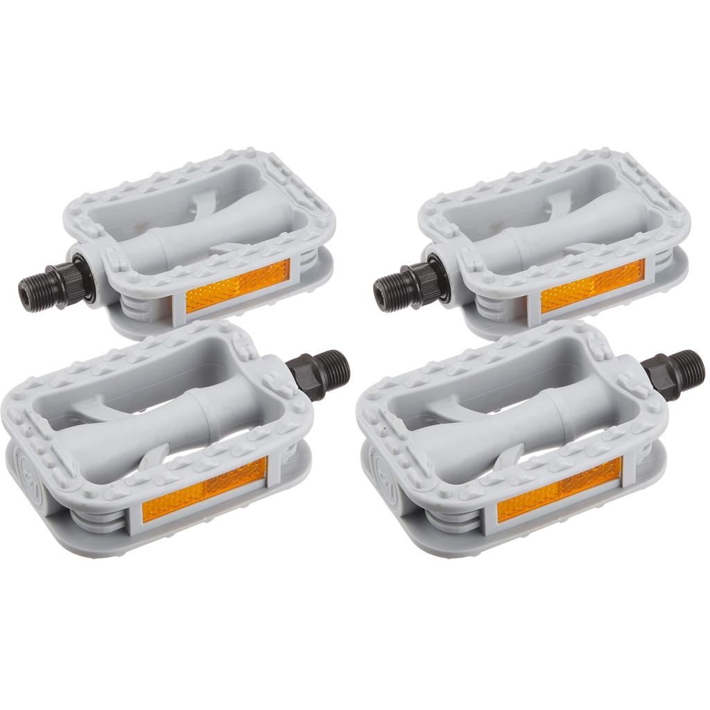 BRIDGESTONE Bicycle Pedals with Reflectors - Resin Material (Black & Gray Options) VP-308.A