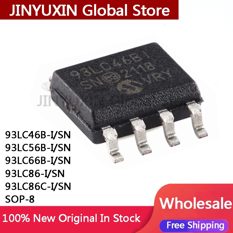 5 ชิ้น 93LC46B-I SN 93LC56B-I SN 93LC66B-I SN 93LC86-I SN 93LC86C-I SN SOP-8 ชิป IC ในสต็อกขายส่ง