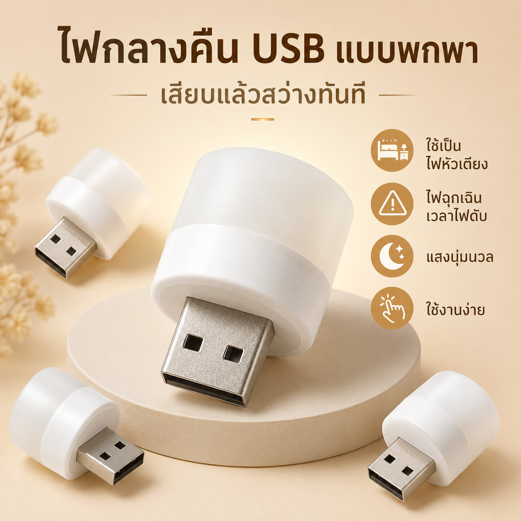 โคมไฟ LED USB ขนาดเล็ก เป็นมิตรต่อดวงตา เหมาะสำหรับการอ่านตอนกลางคืน ใช้ได้กับแล็ปท็อปและโน้ตบุ๊ก พกพาสะดวก