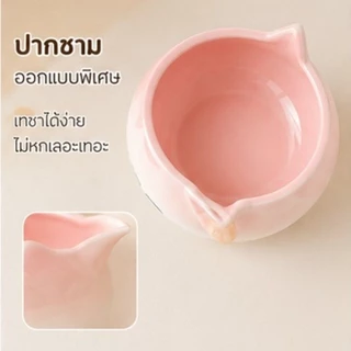ถ้วยชาเขียวแมวหน้าน่ารัก ชุดชาเขียวมัทฉะสไตล์ญี่ปุ่น เซรามิกสวยงาม ชุดครบชุด มีอุปกรณ์ครบถ้วน ของขวัญสุดพิเศษ