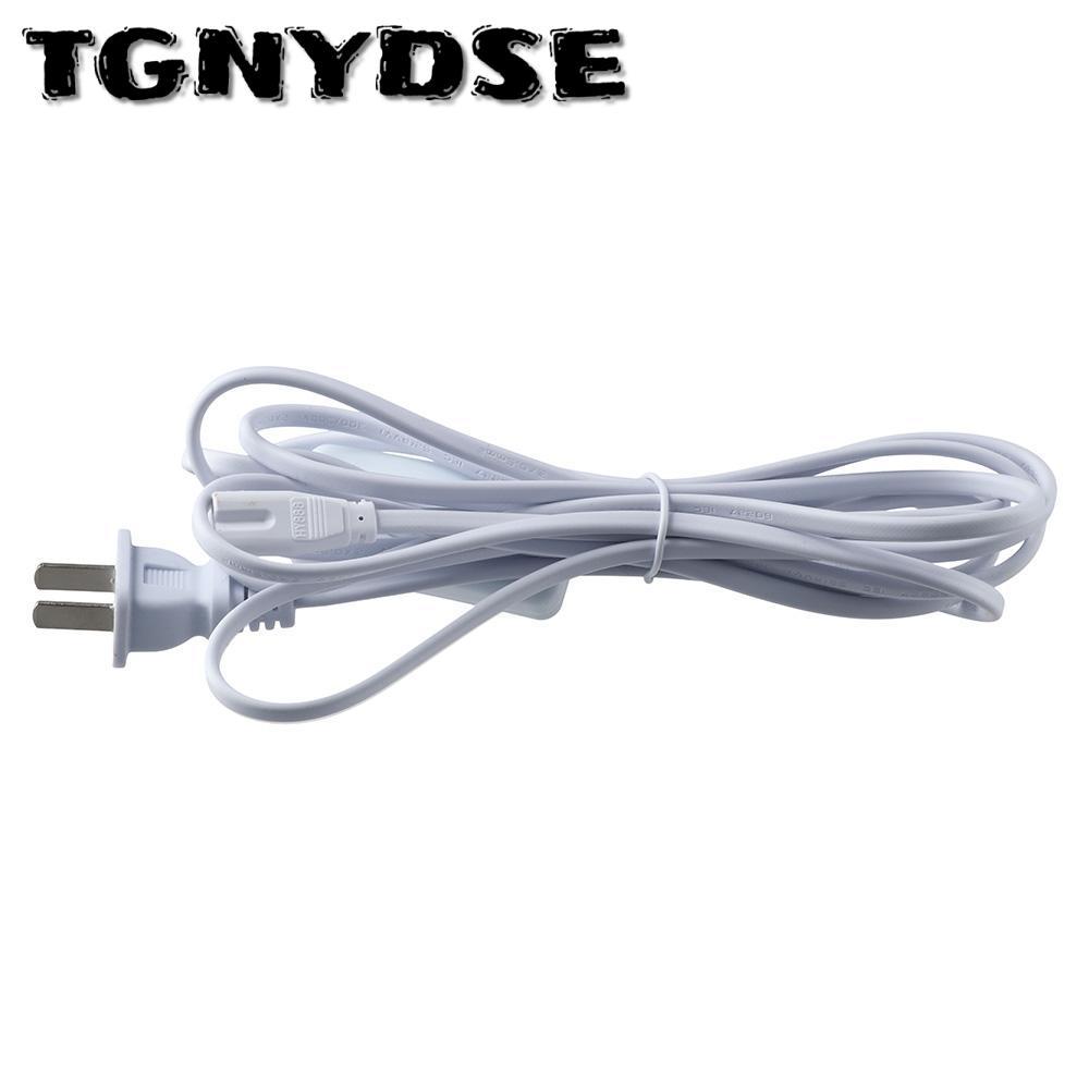 TGNYDSE 3pin T5 T8 สายไฟ LED,ทองแดงสีขาว 10ft LED Tube สายไฟ,ทนทาน 10ft พลาสติก LED Light Fixture Ex